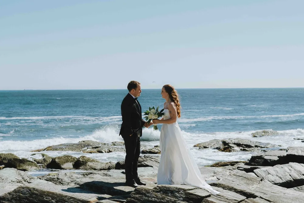 K. & C.'s wedding at Beavertail State Park, Rhode Island, photograph 26 of 42