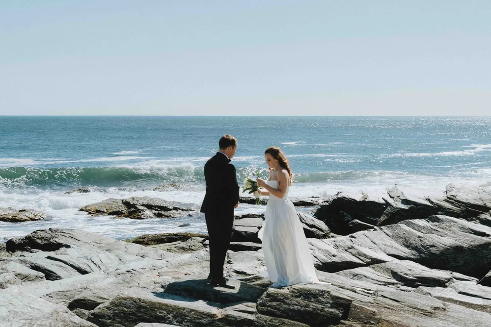 K. & C.'s wedding at Beavertail State Park, Rhode Island, photograph 27 of 42