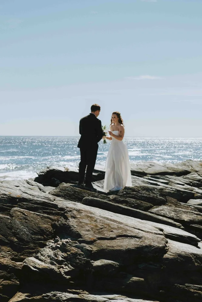 K. & C.'s wedding at Beavertail State Park, Rhode Island, photograph 28 of 42