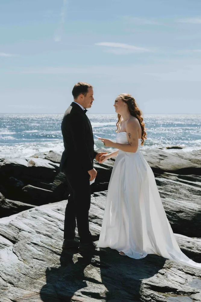K. & C.'s wedding at Beavertail State Park, Rhode Island, photograph 29 of 42