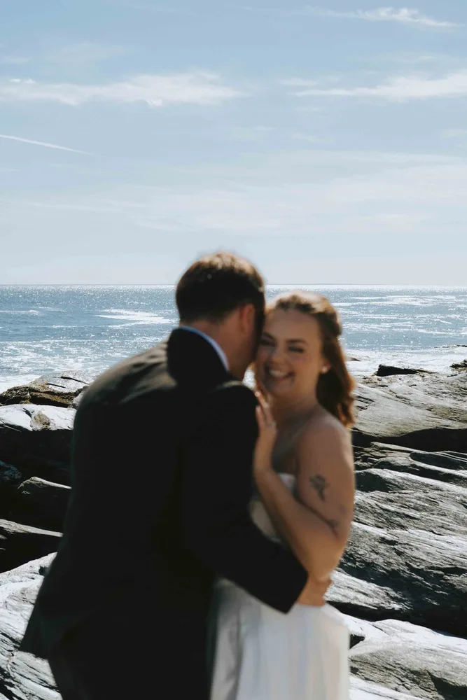 K. & C.'s wedding at Beavertail State Park, Rhode Island, photograph 32 of 42