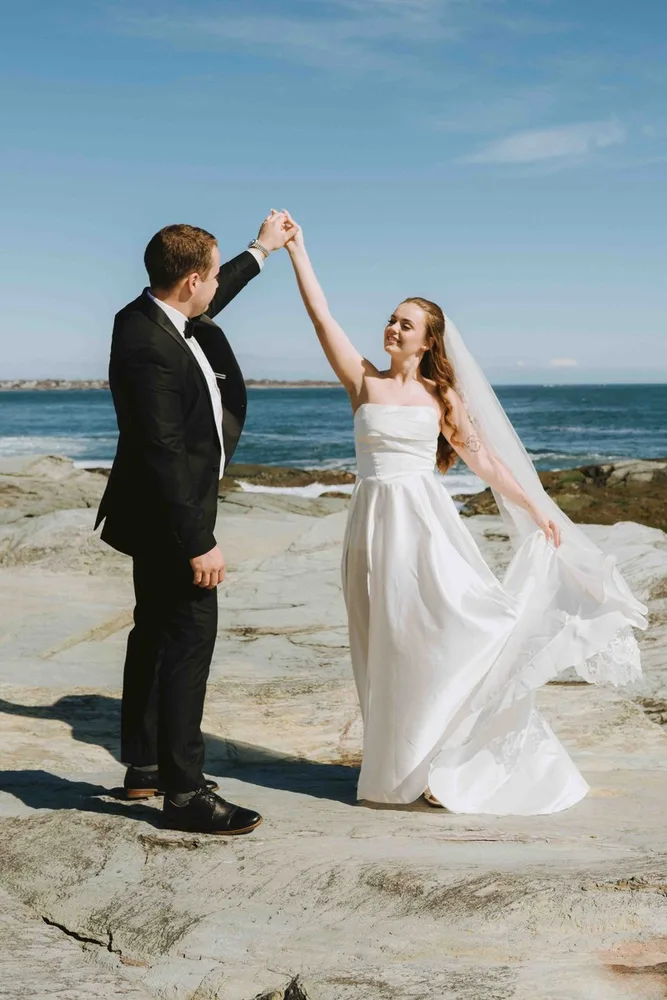 K. & C.'s wedding at Beavertail State Park, Rhode Island, photograph 40 of 42