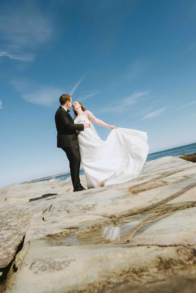 K. & C.'s wedding at Beavertail State Park, Rhode Island, photograph 41 of 42