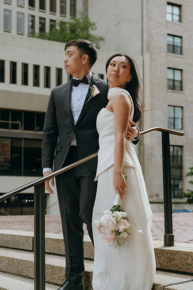 J. & B.'s city hall wedding at Boston City Hall, photograph 19 of 28