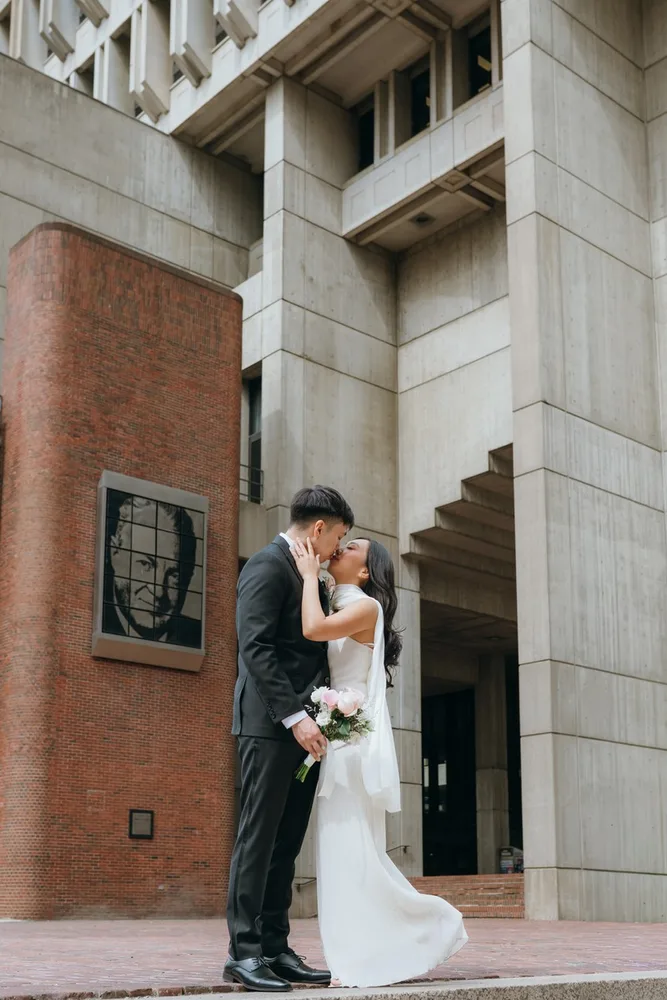 J. & B.'s city hall wedding at Boston City Hall, photograph 20 of 28