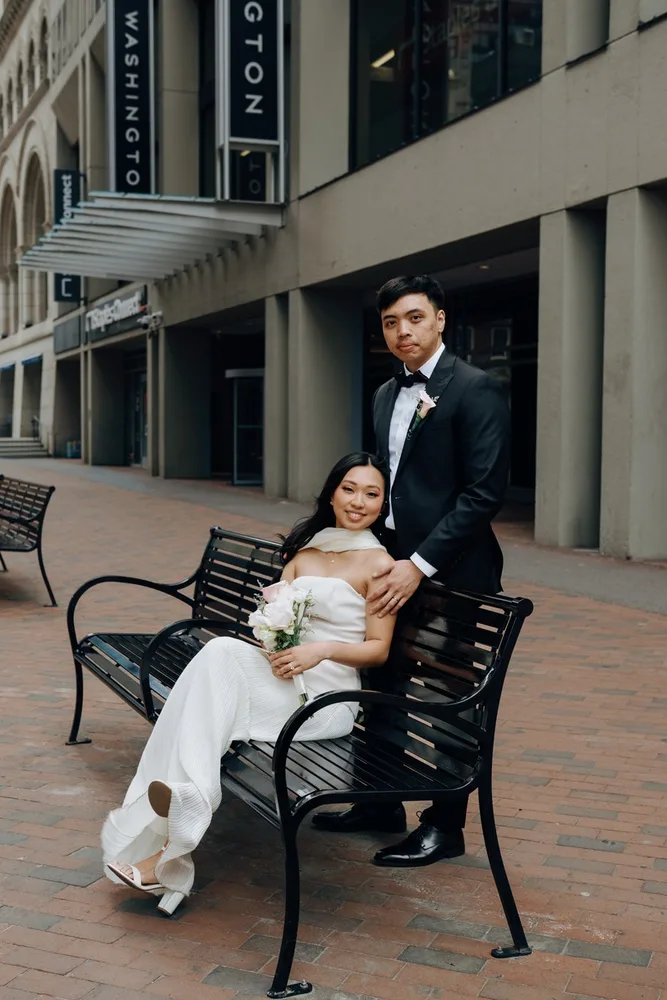 J. & B.'s city hall wedding at Boston City Hall, photograph 25 of 28