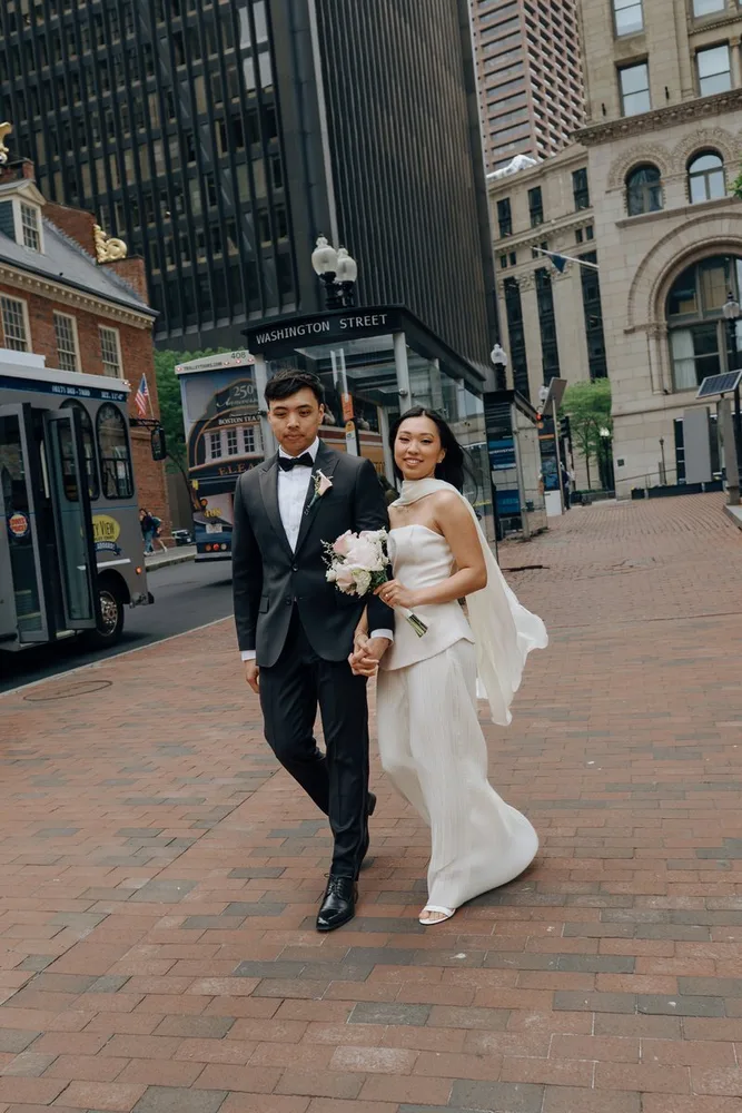 J. & B.'s city hall wedding at Boston City Hall, photograph 27 of 28
