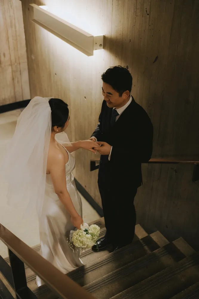M. & A.'s city hall wedding at Boston City Hall, photograph 9 of 31
