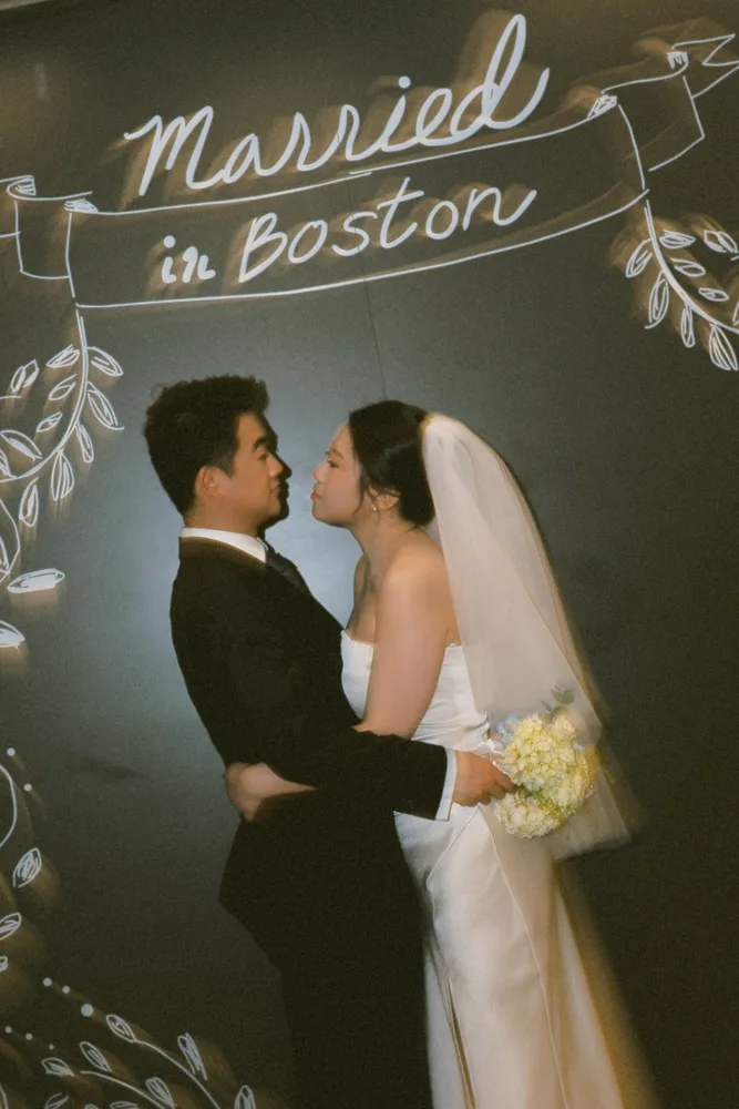 M. & A.'s city hall wedding at Boston City Hall, photograph 13 of 31