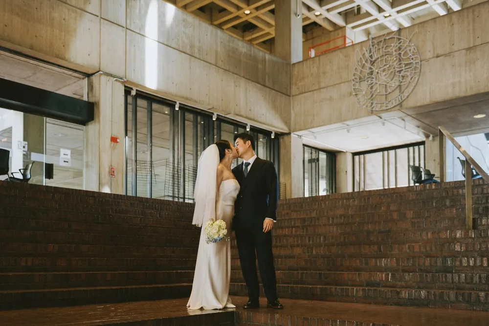 M. & A.'s city hall wedding at Boston City Hall, photograph 21 of 31