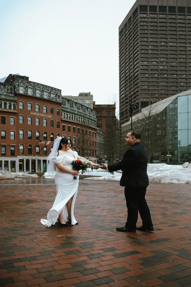 Y. & K.'s city hall wedding at Boston City Hall, photograph 24 of 26