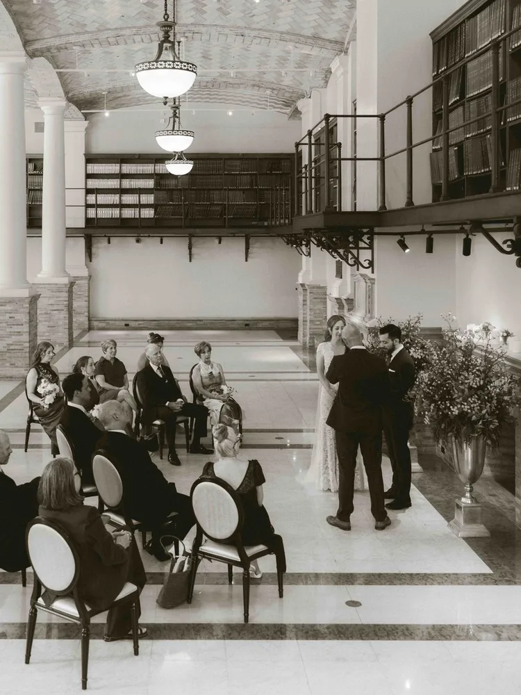 J. & H.'s wedding at Boston Public Library, photograph 18 of 54