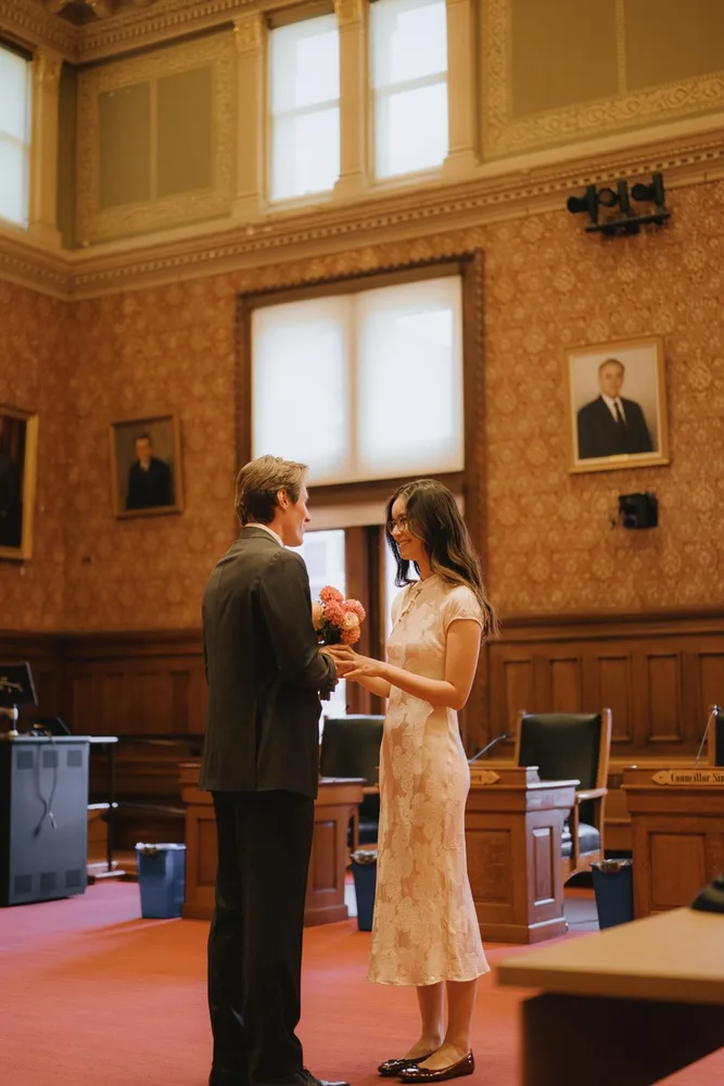 J. & M.'s city hall wedding at Cambridge City Hall, photograph 15 of 35
