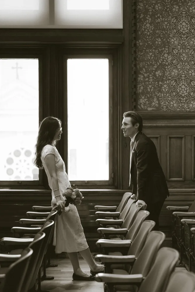 J. & M.'s city hall wedding at Cambridge City Hall, photograph 19 of 35