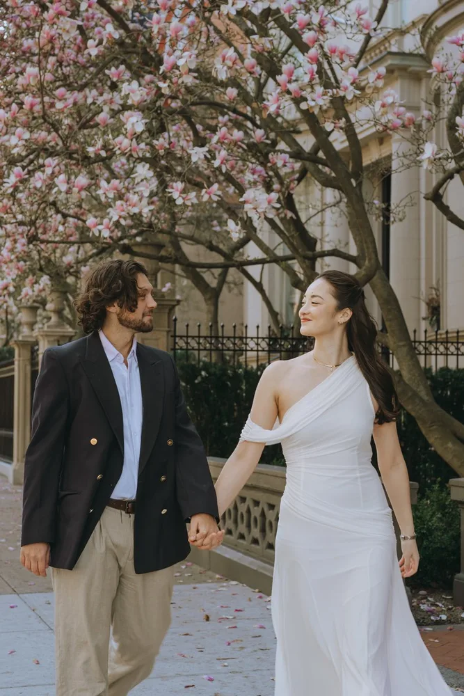 N. & S.'s engagement session at Charles River Esplanade, photograph 10 of 22