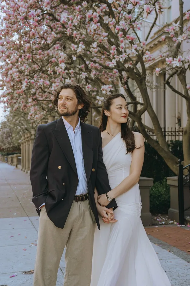 N. & S.'s engagement session at Charles River Esplanade, photograph 11 of 22