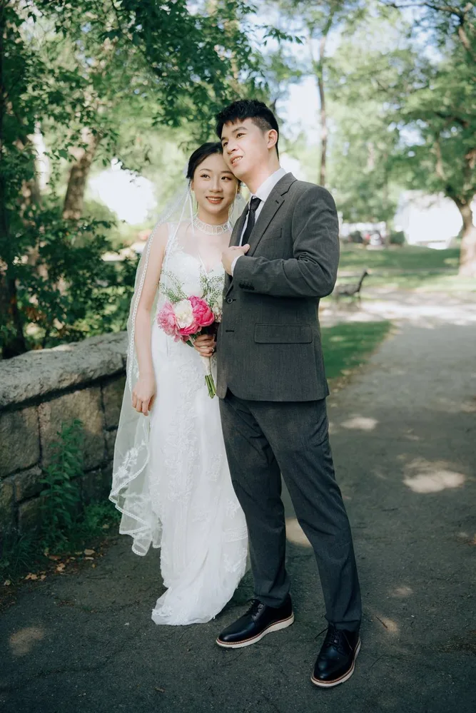A. & C.'s city hall wedding at Newton City Hall, photograph 2 of 41