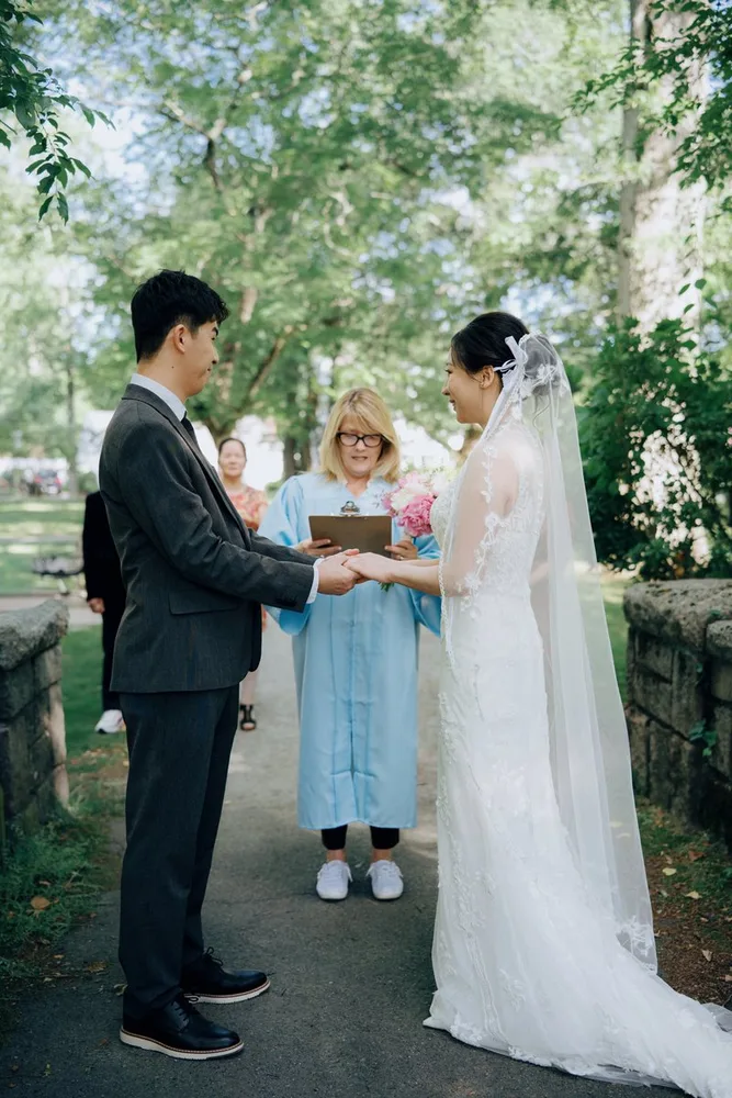 A. & C.'s city hall wedding at Newton City Hall, photograph 6 of 41