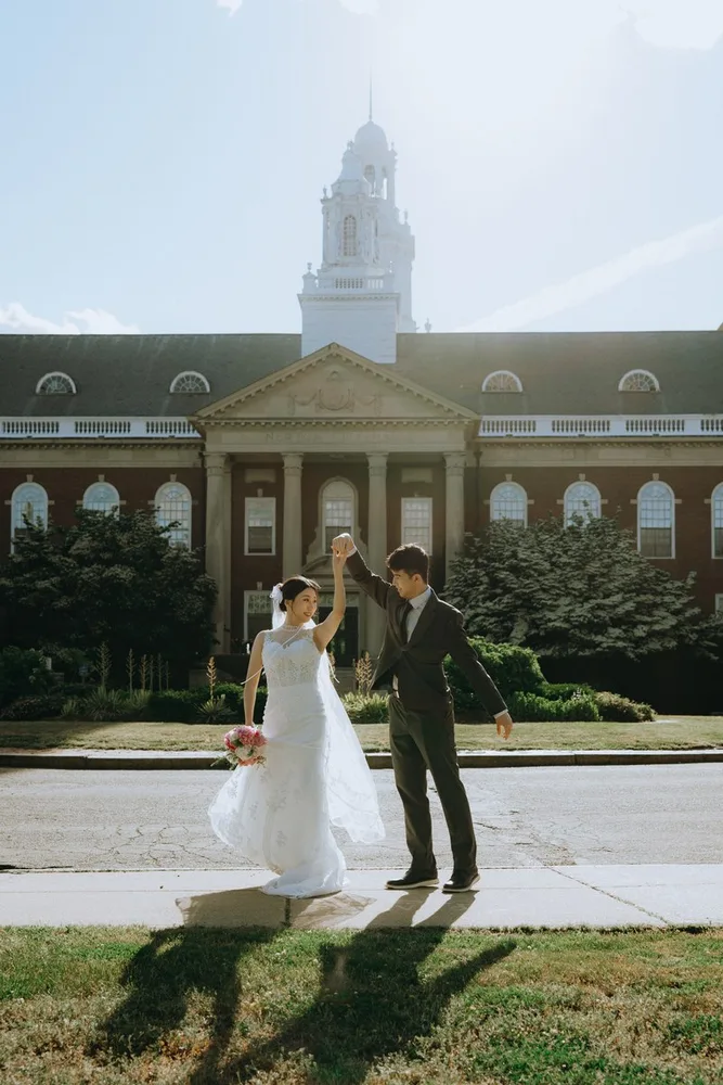 A. & C.'s city hall wedding at Newton City Hall, photograph 23 of 41