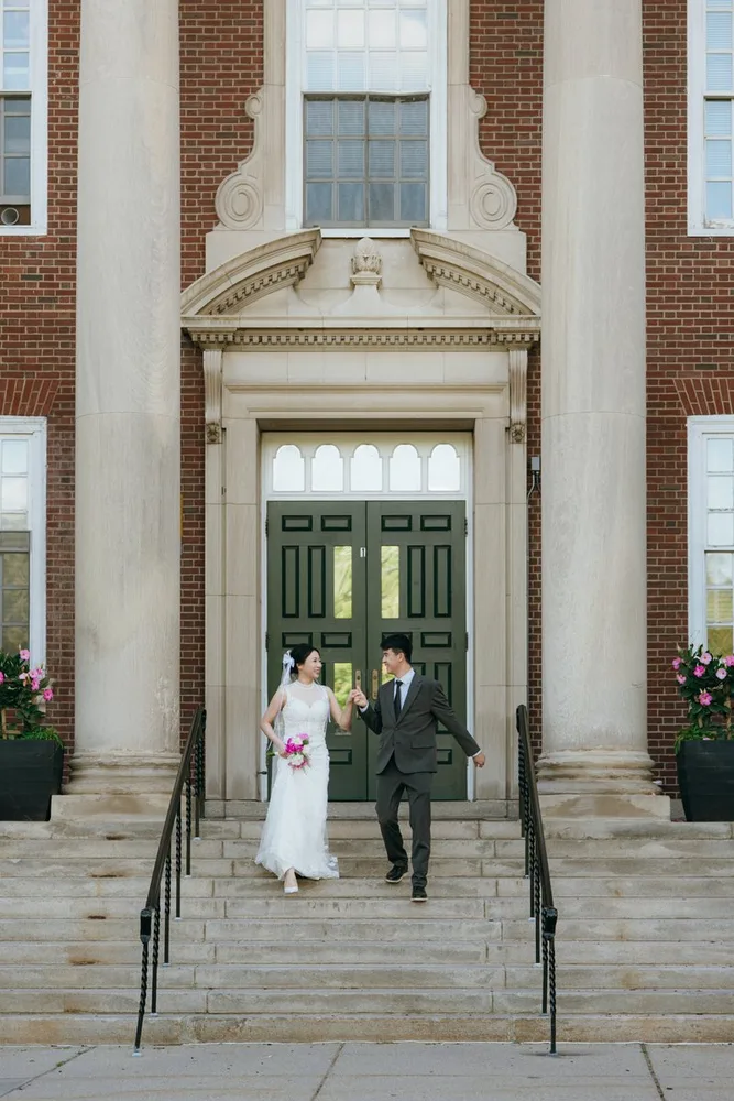 A. & C.'s city hall wedding at Newton City Hall, photograph 24 of 41