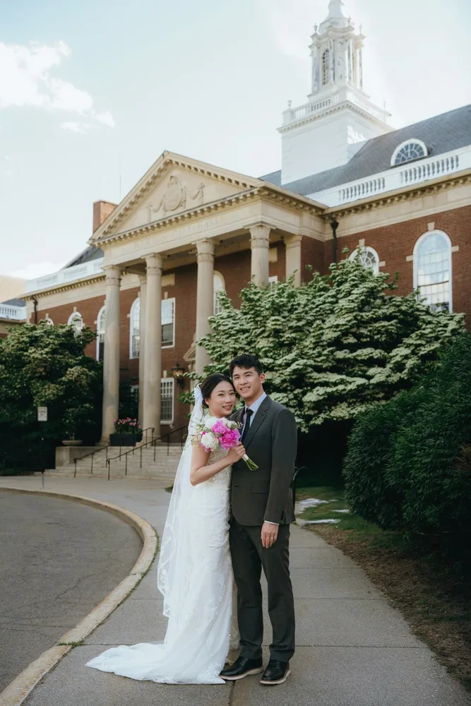 A. & C.'s city hall wedding at Newton City Hall, photograph 25 of 41