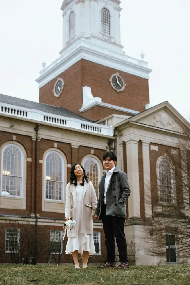 G. & A.'s city hall wedding at Newton City Hall, photograph 15 of 17
