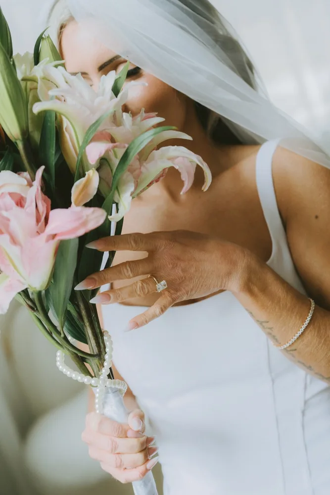 [ Initials ]'s bridal session at In studio, photograph 7 of 22