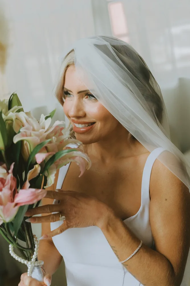 [ Initials ]'s bridal session at In studio, photograph 8 of 22